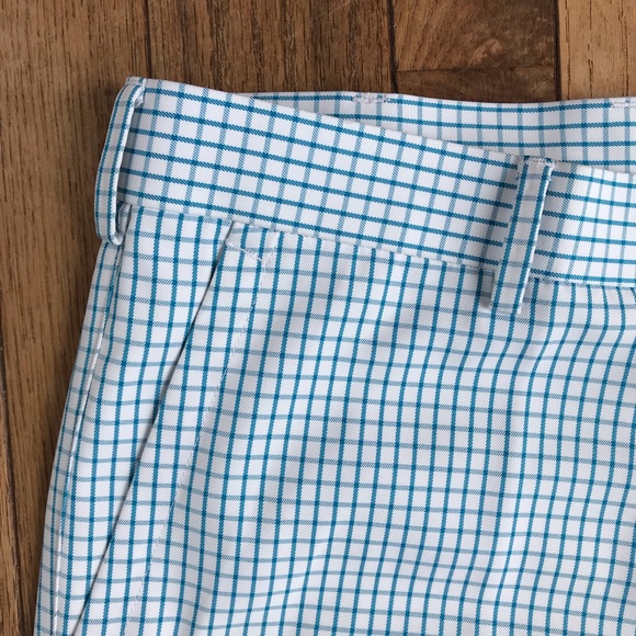 Peter Millar Teal Plaid Wicking Golf Shorts *S5 - Picture 8 of 8
